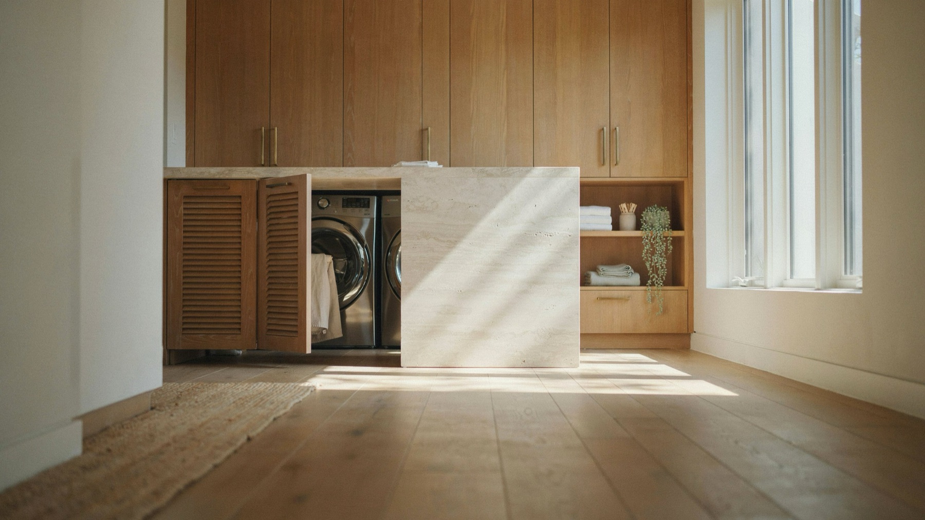 Custom laundry and mudroom cabinetry